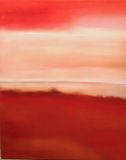 huile sur toile  dune rouge 100x90