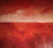 huile sur toile  horizon rouge 130x140