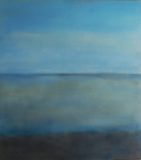 huile sur toile  horizon gris  110x100