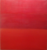 huile sur toile 2008 texte rouge sur rouge 95x90