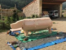 rhinocéros en construction (polystyrène)